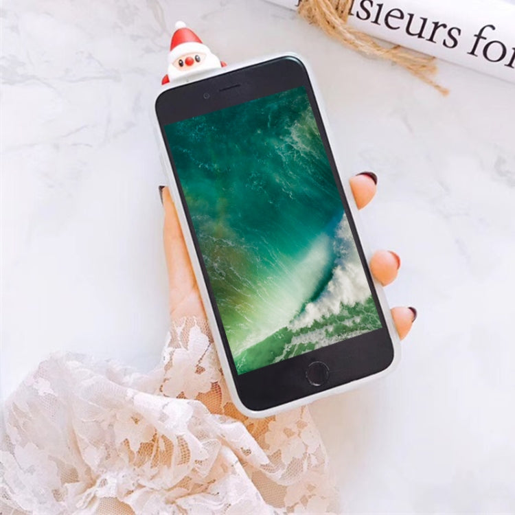 For iPhone 6 Plus & 6s Plus Cute 3D Santa Claus Merry Christmas Pattern Protective Back Cover Case