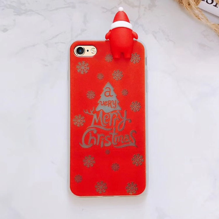 For iPhone 6 Plus & 6s Plus Cute 3D Santa Claus Merry Christmas Pattern Protective Back Cover Case