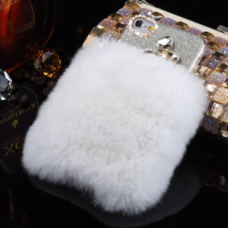 For iPhone 6 Plus & 6s Plus  Genuine Rabbit Hair Diamond Encrusted Flash Powder Soft TPU Protective Case