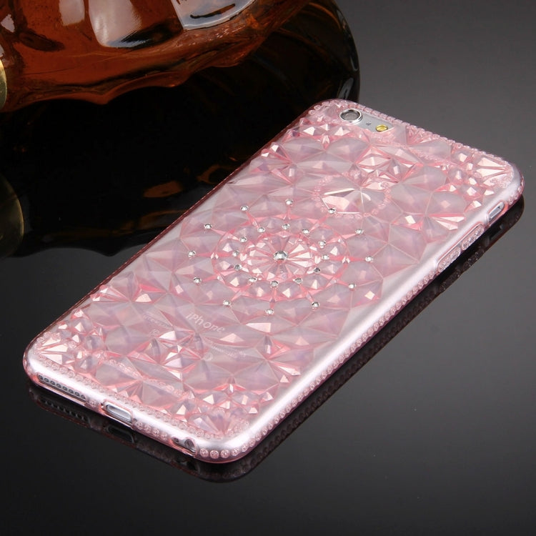 For iPhone 6 Plus & 6s Plus Diamond Encrusted Soft TPU Protective Case Back Cover