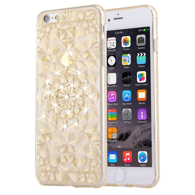 For iPhone 6 Plus & 6s Plus Diamond Encrusted Soft TPU Protective Case Back Cover