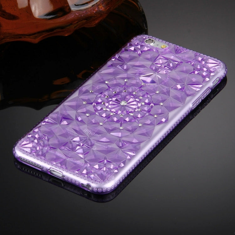 For iPhone 6 Plus & 6s Plus Diamond Encrusted Soft TPU Protective Case Back Cover