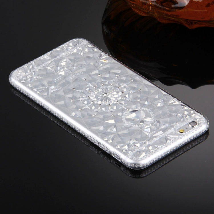 For iPhone 6 Plus & 6s Plus Diamond Encrusted Soft TPU Protective Case Back Cover