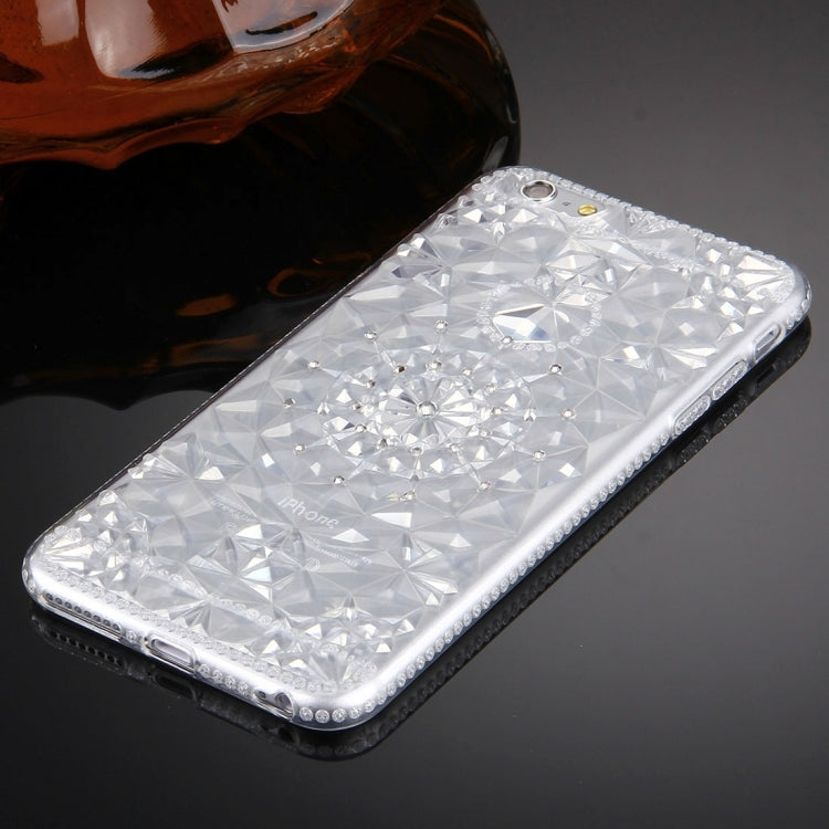For iPhone 6 Plus & 6s Plus Diamond Encrusted Soft TPU Protective Case Back Cover