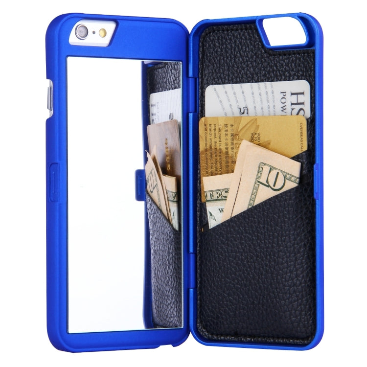 For iPhone 6 Plus & 6s Plus Back Cover Style Mirror Hard Case with Card Slot