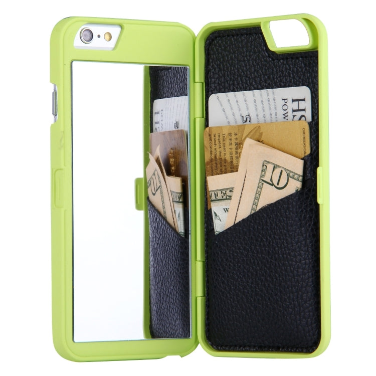 For iPhone 6 Plus & 6s Plus Back Cover Style Mirror Hard Case with Card Slot