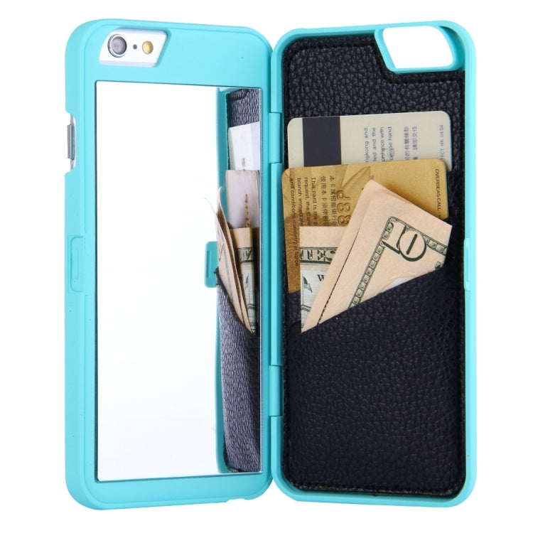 For iPhone 6 Plus & 6s Plus Back Cover Style Mirror Hard Case with Card Slot