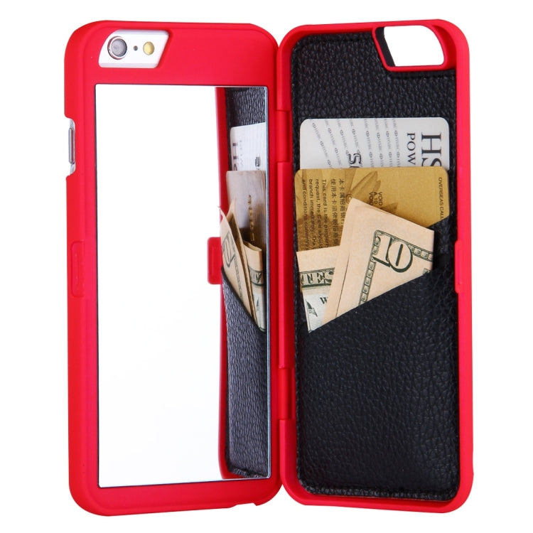 For iPhone 6 Plus & 6s Plus Back Cover Style Mirror Hard Case with Card Slot