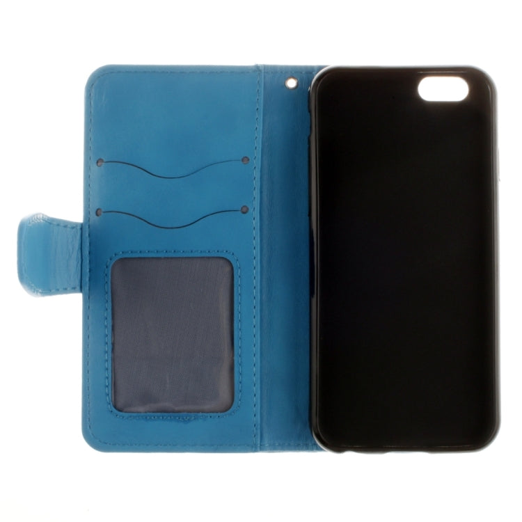 For iPhone 6 Plus & 6s Plus Embossed Floral Pattern Horizontal Flip Leather Case with Card Slots & Holder & Lanyard