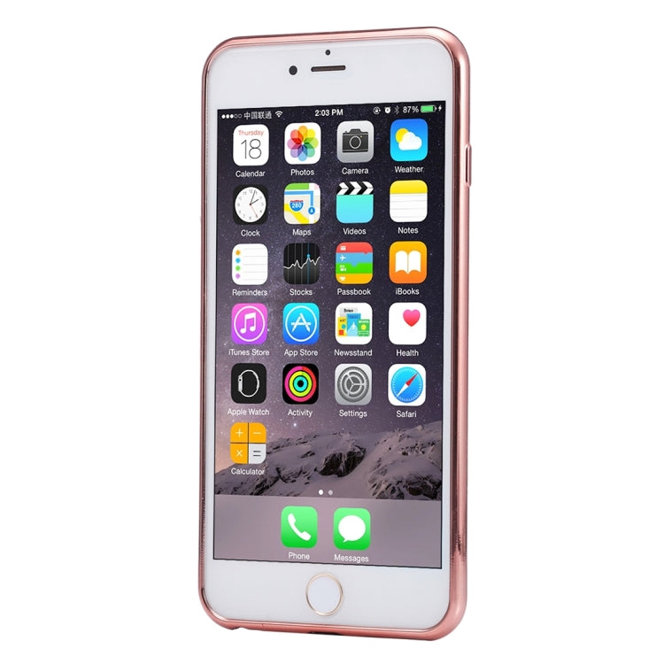For iPhone 6 Plus & 6s Plus Agate & Diamond Encrusted Electroplating TPU Protective Back Cover Case