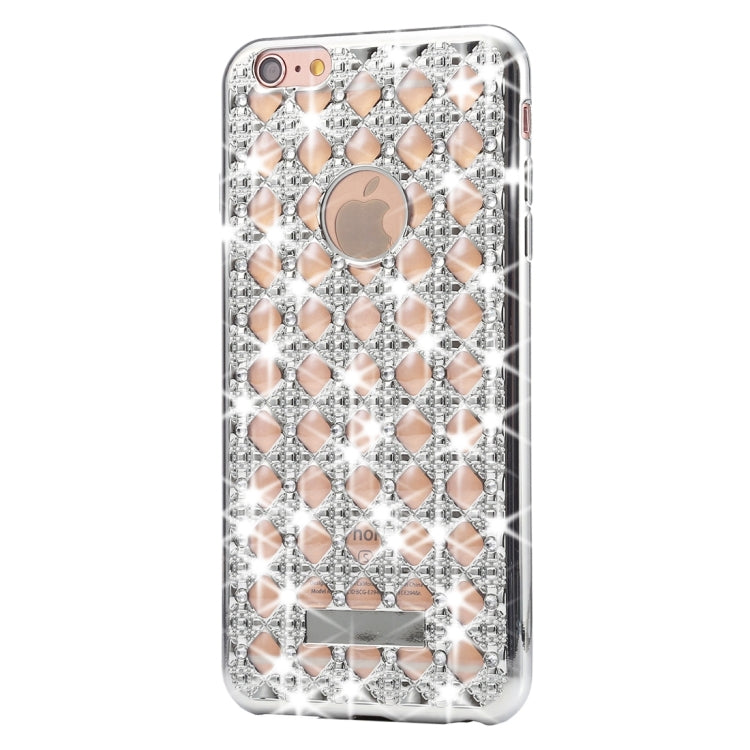 For iPhone 6 Plus & 6s Plus Agate & Diamond Encrusted Electroplating TPU Protective Back Cover Case