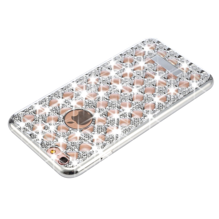 For iPhone 6 Plus & 6s Plus Agate & Diamond Encrusted Electroplating TPU Protective Back Cover Case