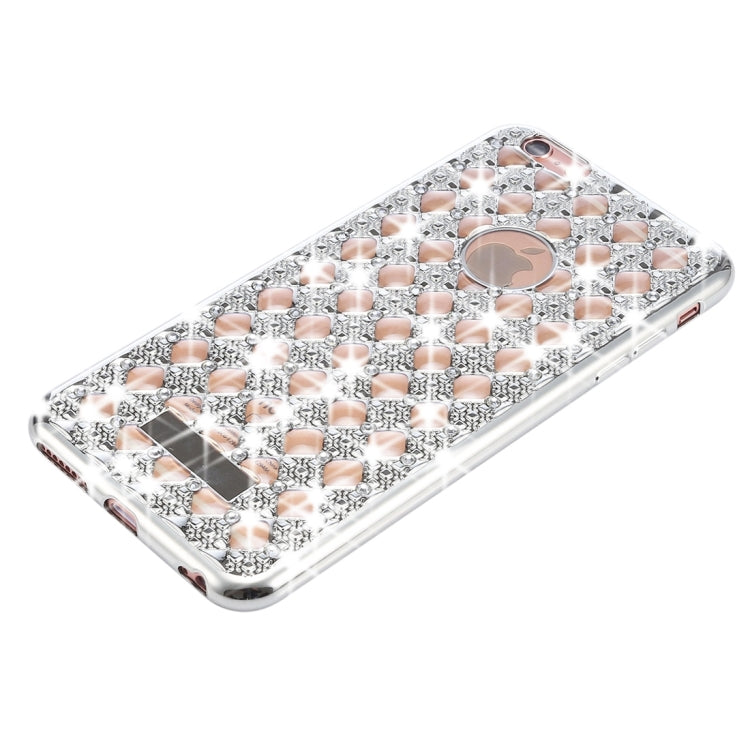 For iPhone 6 Plus & 6s Plus Agate & Diamond Encrusted Electroplating TPU Protective Back Cover Case