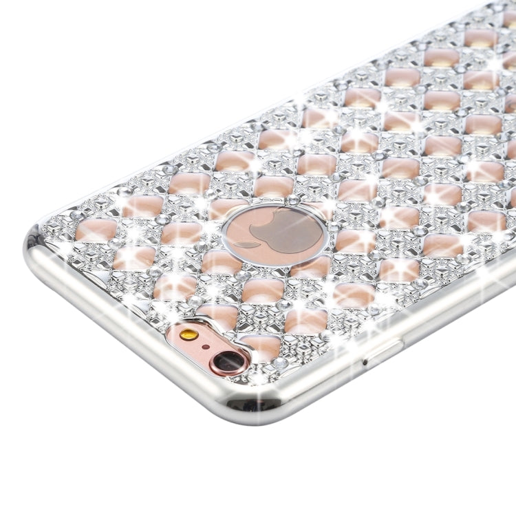 For iPhone 6 Plus & 6s Plus Agate & Diamond Encrusted Electroplating TPU Protective Back Cover Case