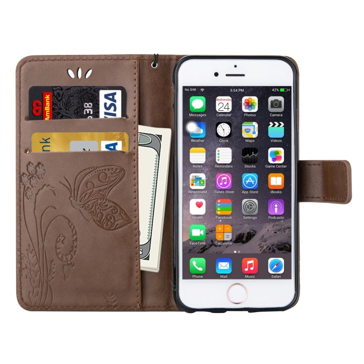 For iPhone 6 Plus & 6s Plus Crazy Horse Texture Printing Horizontal Flip Leather Case with Holder & Card Slots & Wallet & Lanyard