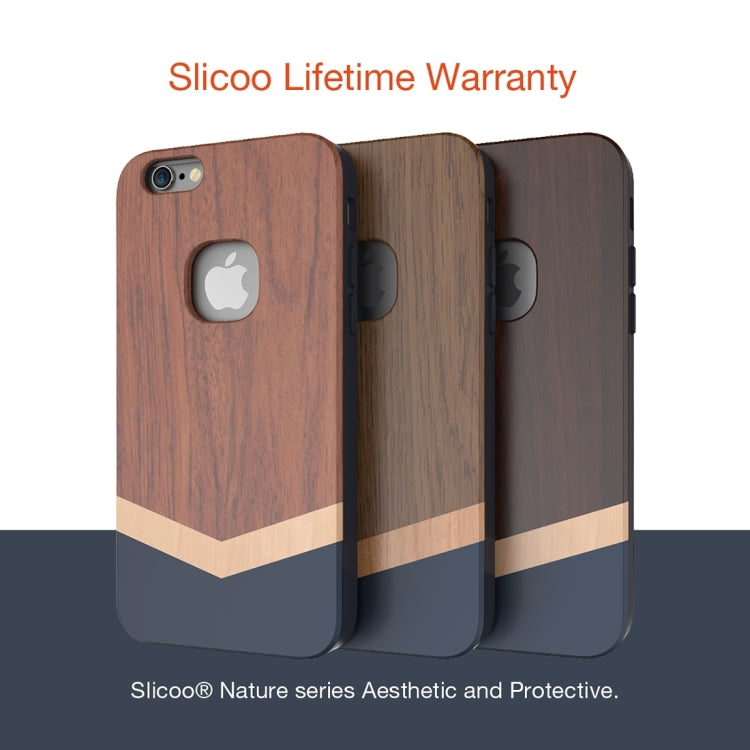 SLiCOO Nature Series for iPhone 6 Plus & 6s Plus Rose Wood + TPU Protective Case(Brown)