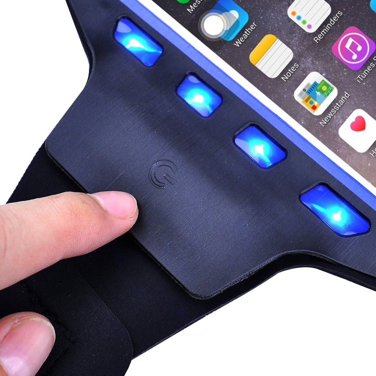 For iPhone 6 Plus & 6s Plus Single Buckle Sport Armband Case with LED
