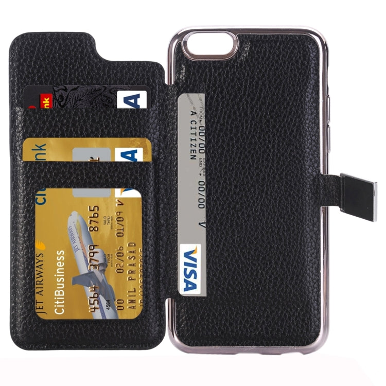 For iPhone 6 Plus & 6s Plus Litchi Texture Horizontal Flip Leather Case with Holder & Card Slots