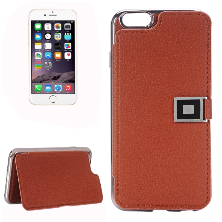 For iPhone 6 Plus & 6s Plus Litchi Texture Horizontal Flip Leather Case with Holder & Card Slots