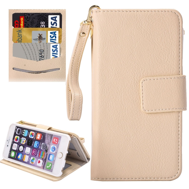 For iPhone 6 Plus & 6s Plus Business Wallet Style Horizontal Flip Leather Case with Photo Frame & Holder & Card Slots & Lanyard