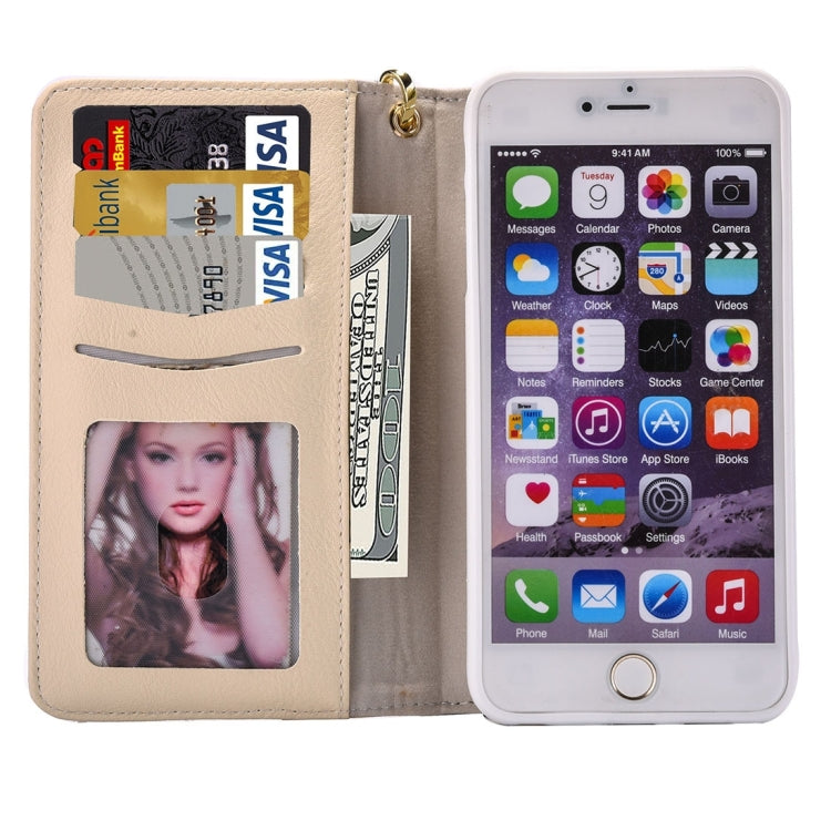 For iPhone 6 Plus & 6s Plus Business Wallet Style Horizontal Flip Leather Case with Photo Frame & Holder & Card Slots & Lanyard