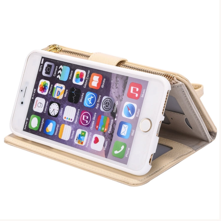 For iPhone 6 Plus & 6s Plus Business Wallet Style Horizontal Flip Leather Case with Photo Frame & Holder & Card Slots & Lanyard
