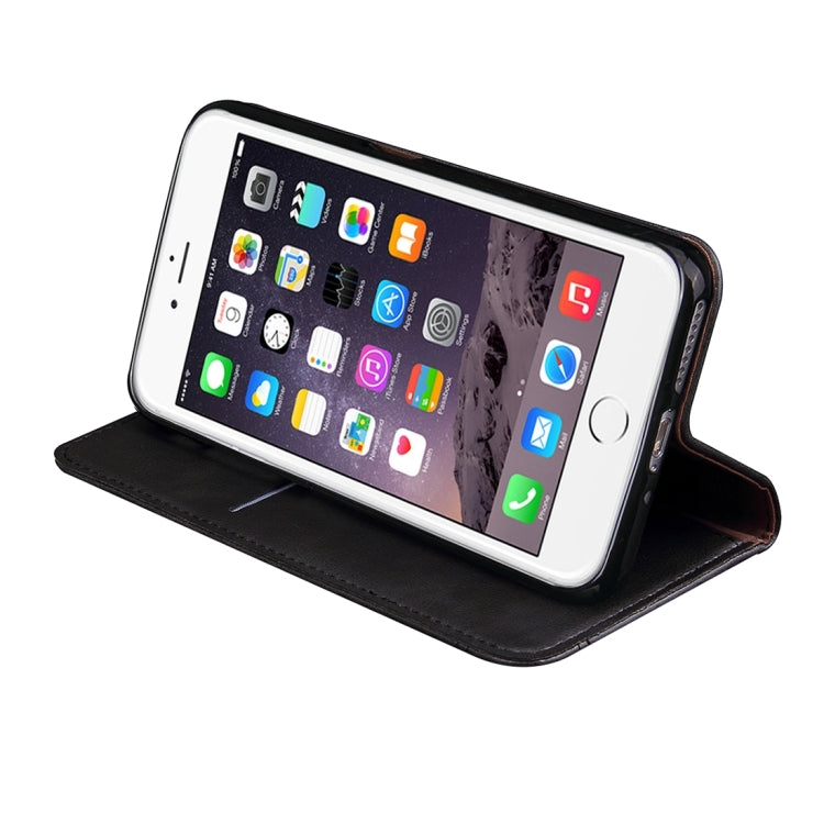 For iPhone 6 Plus & 6s Plus Retro Crazy Horse Texture Magnetic Adsorption Horizontal Flip Leather Case with Card Slot & Holder & Wallet