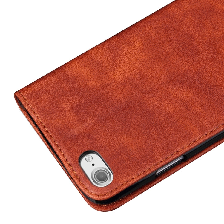 For iPhone 6 Plus & 6s Plus Retro Crazy Horse Texture Magnetic Adsorption Horizontal Flip Leather Case with Card Slot & Holder & Wallet