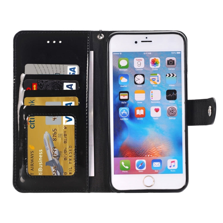 For iPhone 6 Plus Horizontal Flip TPU + PU Leather Case with Holder & Card Slots & Wallet