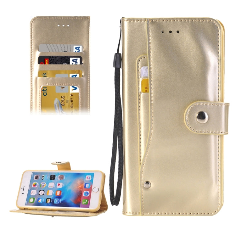 For iPhone 6 Plus Horizontal Flip TPU + PU Leather Case with Holder & Card Slots & Wallet