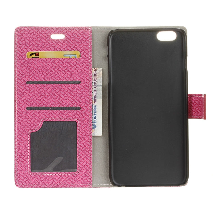 For iPhone 6 Plus & 6s Plus Weaving Texture Horizontal Flip PU Leather Case with Magnetic Buckle & Holder & Card Slots & Wallet & Photo Frame