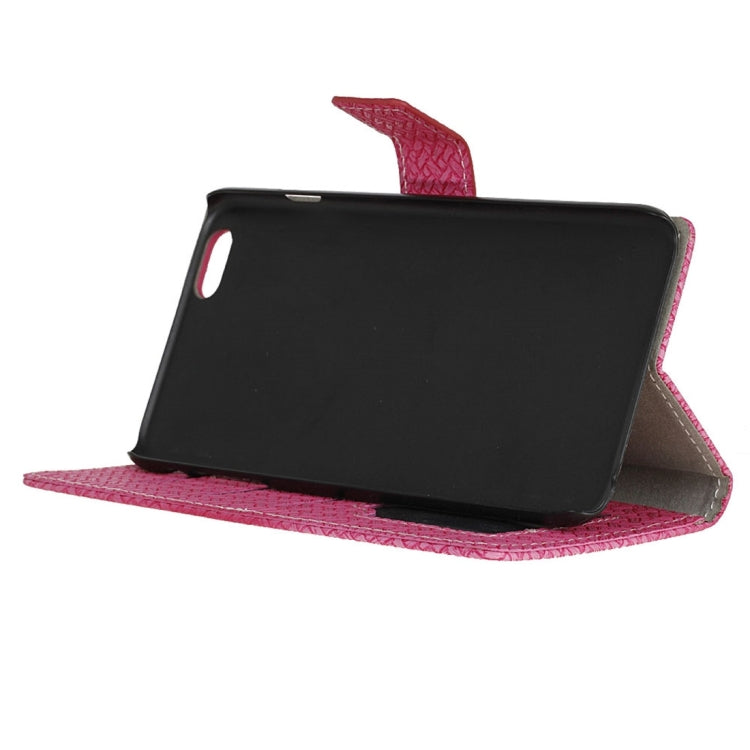 For iPhone 6 Plus & 6s Plus Weaving Texture Horizontal Flip PU Leather Case with Magnetic Buckle & Holder & Card Slots & Wallet & Photo Frame