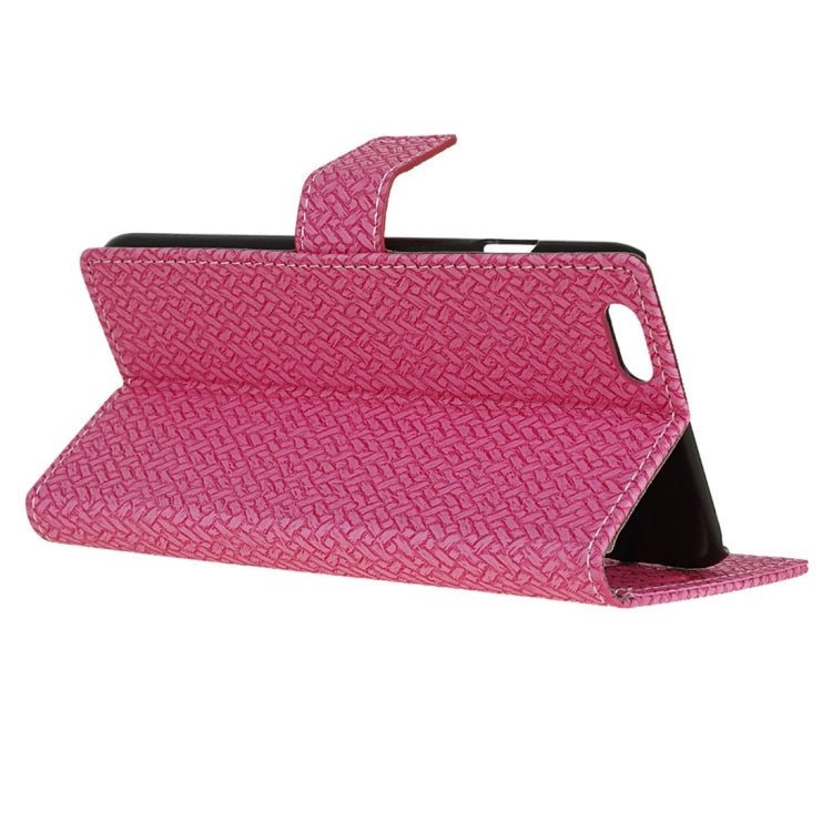 For iPhone 6 Plus & 6s Plus Weaving Texture Horizontal Flip PU Leather Case with Magnetic Buckle & Holder & Card Slots & Wallet & Photo Frame