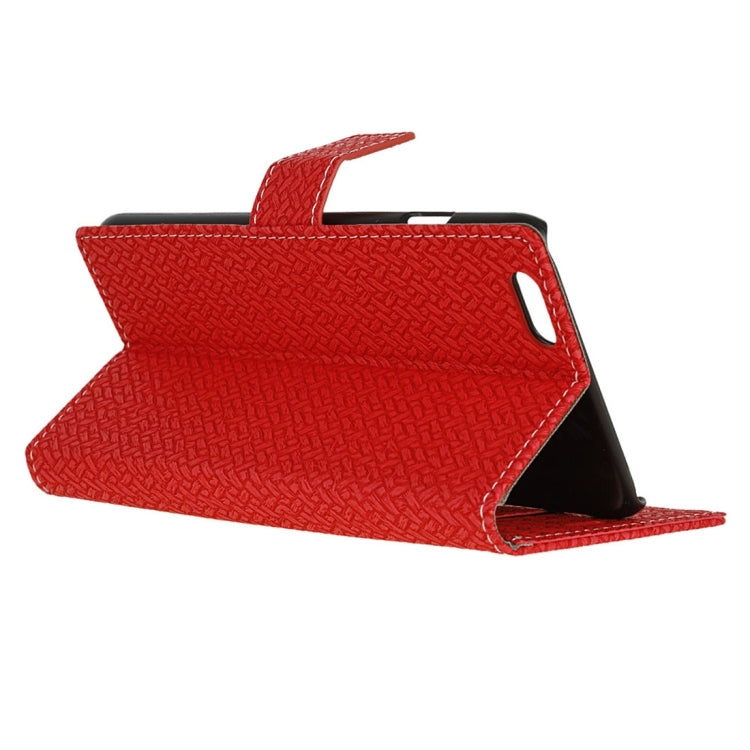 For iPhone 6 Plus & 6s Plus Weaving Texture Horizontal Flip PU Leather Case with Magnetic Buckle & Holder & Card Slots & Wallet & Photo Frame
