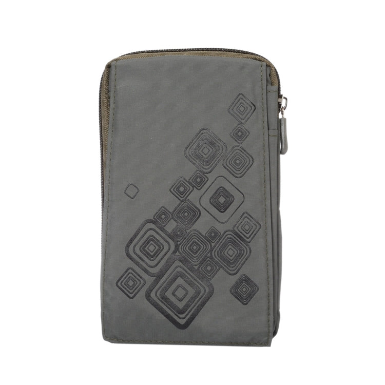 6.4 inch Multifunctional Square Pattern Canvas Sports Storage Waist Packs / Phone Cases / Hiking Bag / Camping Bag with Hanging Hook for iPhone 6S Plus / 7 Plus / Galaxy S7 Edge / Galaxy Note 8