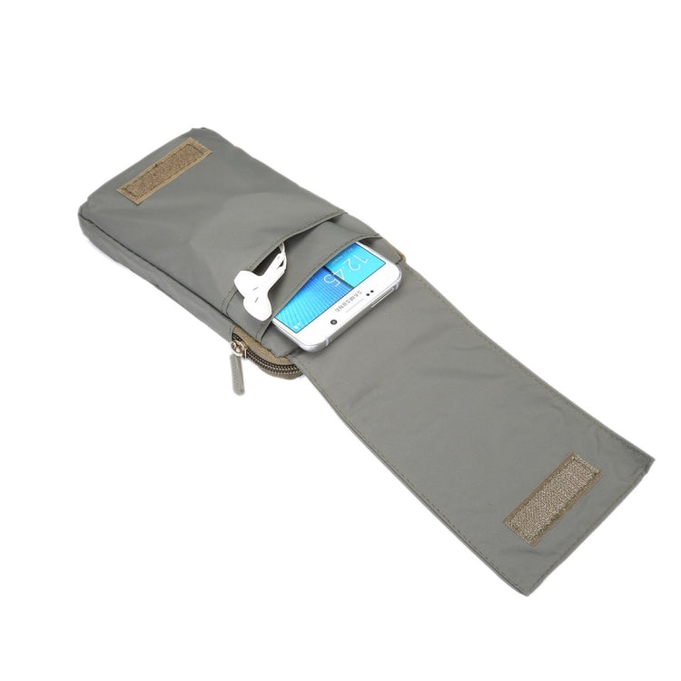 6.4 inch Multifunctional Square Pattern Canvas Sports Storage Waist Packs / Phone Cases / Hiking Bag / Camping Bag with Hanging Hook for iPhone 6S Plus / 7 Plus / Galaxy S7 Edge / Galaxy Note 8