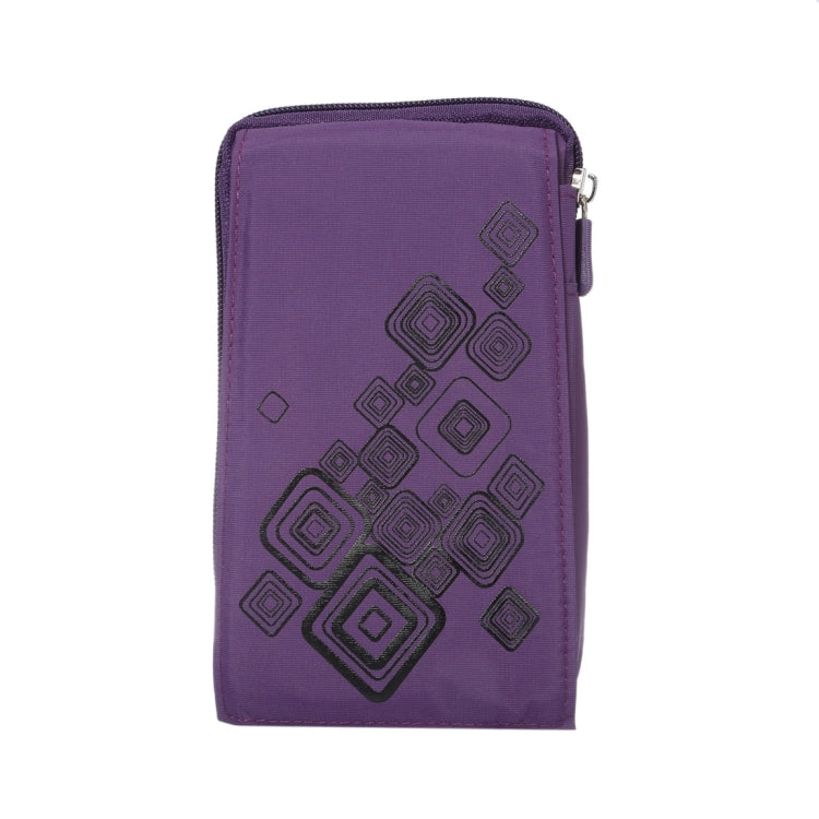 6.4 inch Multifunctional Square Pattern Canvas Sports Storage Waist Packs / Phone Cases / Hiking Bag / Camping Bag with Hanging Hook for iPhone 6S Plus / 7 Plus / Galaxy S7 Edge / Galaxy Note 8