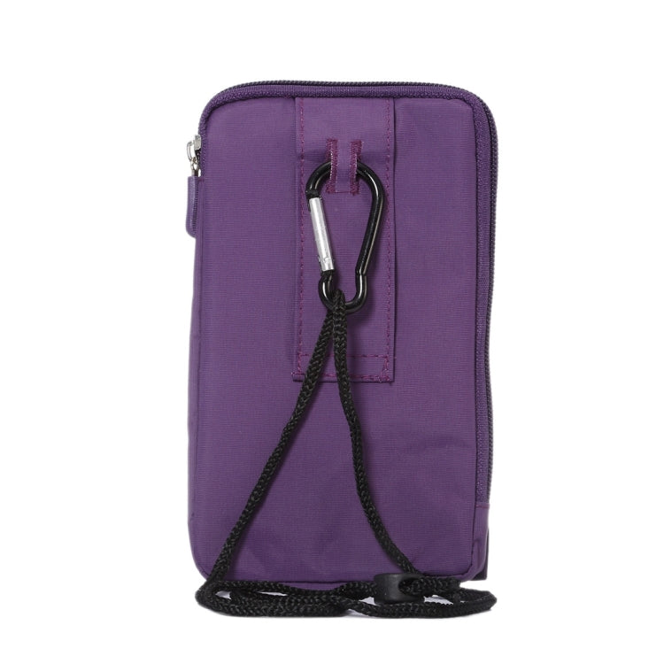 6.4 inch Multifunctional Square Pattern Canvas Sports Storage Waist Packs / Phone Cases / Hiking Bag / Camping Bag with Hanging Hook for iPhone 6S Plus / 7 Plus / Galaxy S7 Edge / Galaxy Note 8