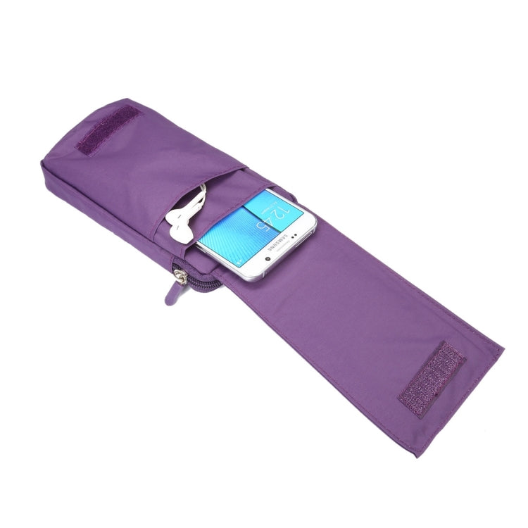 6.4 inch Multifunctional Square Pattern Canvas Sports Storage Waist Packs / Phone Cases / Hiking Bag / Camping Bag with Hanging Hook for iPhone 6S Plus / 7 Plus / Galaxy S7 Edge / Galaxy Note 8