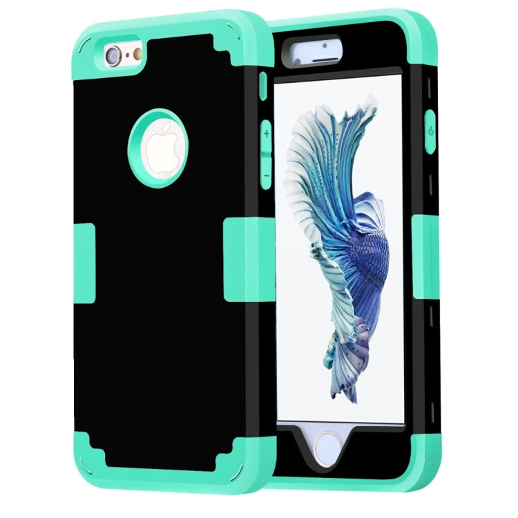 For iPhone 6 Plus & 6s Plus Separable Contrast Color PC + Silicone Combination Case