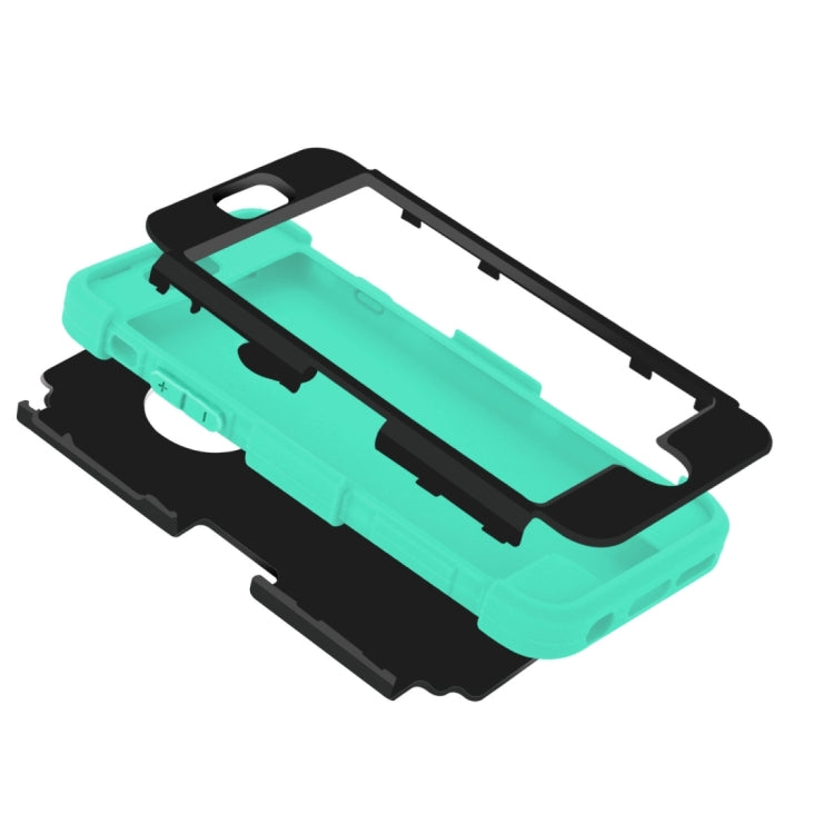 For iPhone 6 Plus & 6s Plus Separable Contrast Color PC + Silicone Combination Case
