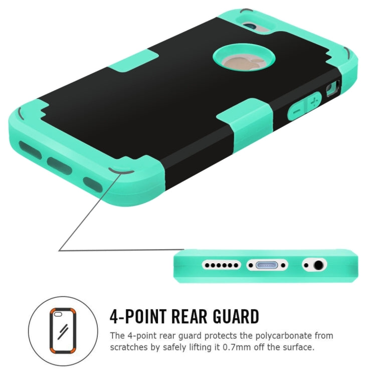 For iPhone 6 Plus & 6s Plus Separable Contrast Color PC + Silicone Combination Case