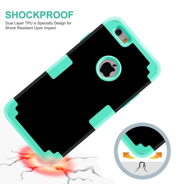 For iPhone 6 Plus & 6s Plus Separable Contrast Color PC + Silicone Combination Case