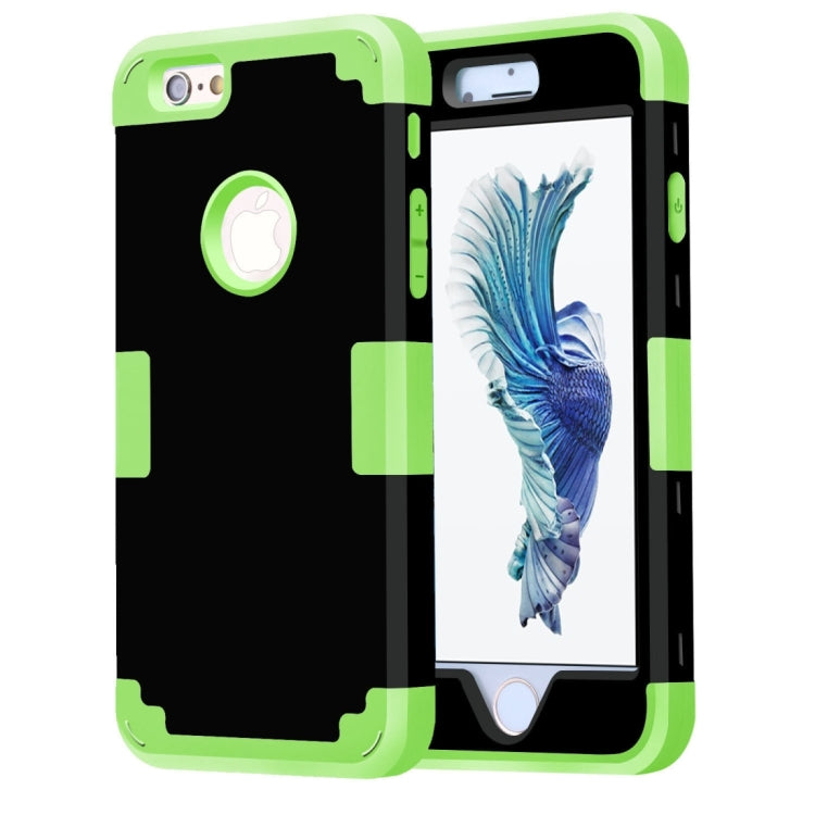 For iPhone 6 Plus & 6s Plus Separable Contrast Color PC + Silicone Combination Case