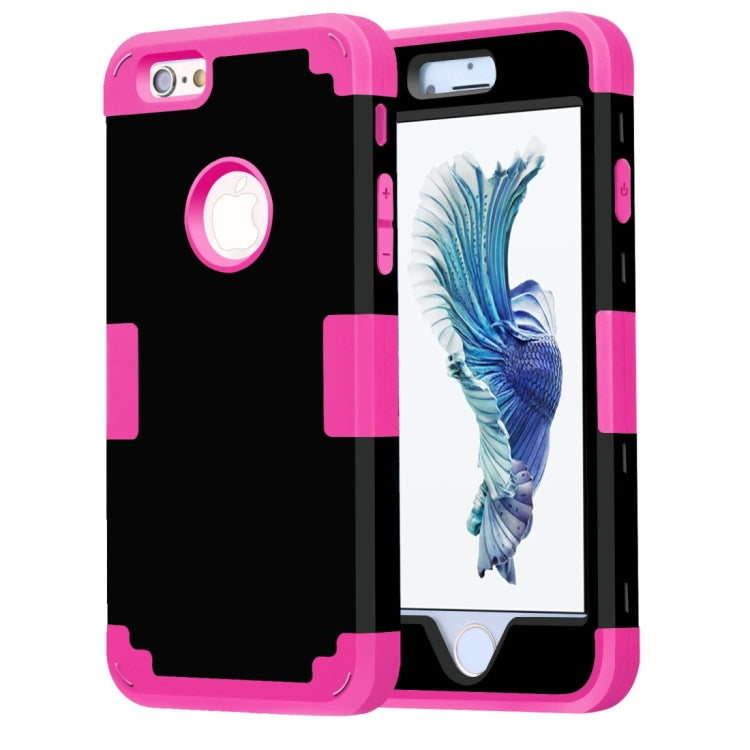 For iPhone 6 Plus & 6s Plus Separable Contrast Color PC + Silicone Combination Case