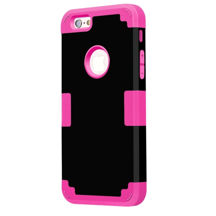 For iPhone 6 Plus & 6s Plus Separable Contrast Color PC + Silicone Combination Case