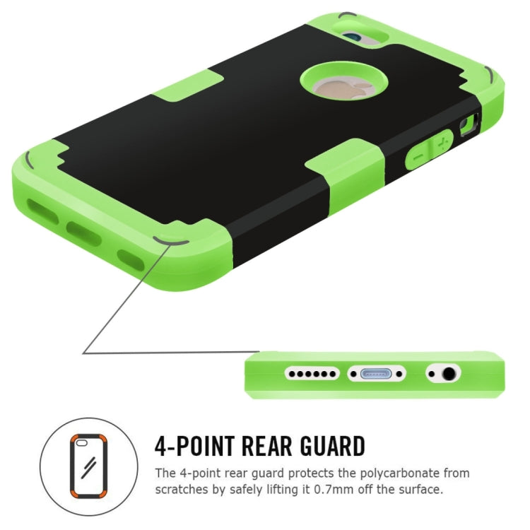 For iPhone 6 Plus & 6s Plus Separable Contrast Color PC + Silicone Combination Case