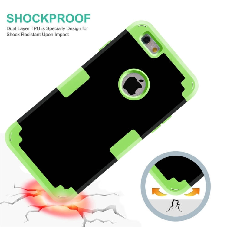 For iPhone 6 Plus & 6s Plus Separable Contrast Color PC + Silicone Combination Case