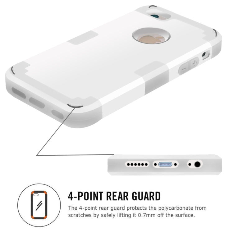 For iPhone 6 Plus & 6s Plus Separable Contrast Color PC + Silicone Combination Case