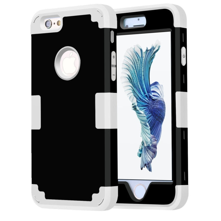 For iPhone 6 Plus & 6s Plus Separable Contrast Color PC + Silicone Combination Case